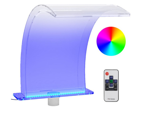 akril medenceszökőkút RGB LED-ekkel 50 cm