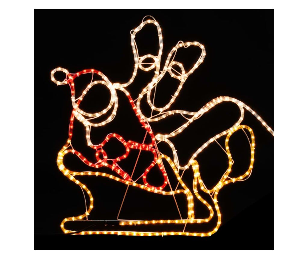 Božićna svjetlosna instalacija, 4 soba i saonice, 500x10x80 cm - 4