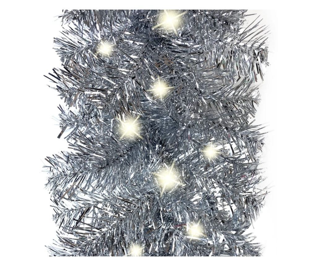 Božićna girlanda s LED svjetlima, srebrna, 20 m - 3