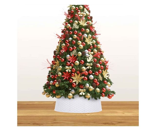 Krug za božićno drvce, bijeli, Ø65x19,5 cm