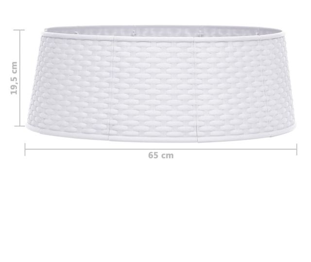 Krug za božićno drvce, bijeli, Ø65x19,5 cm