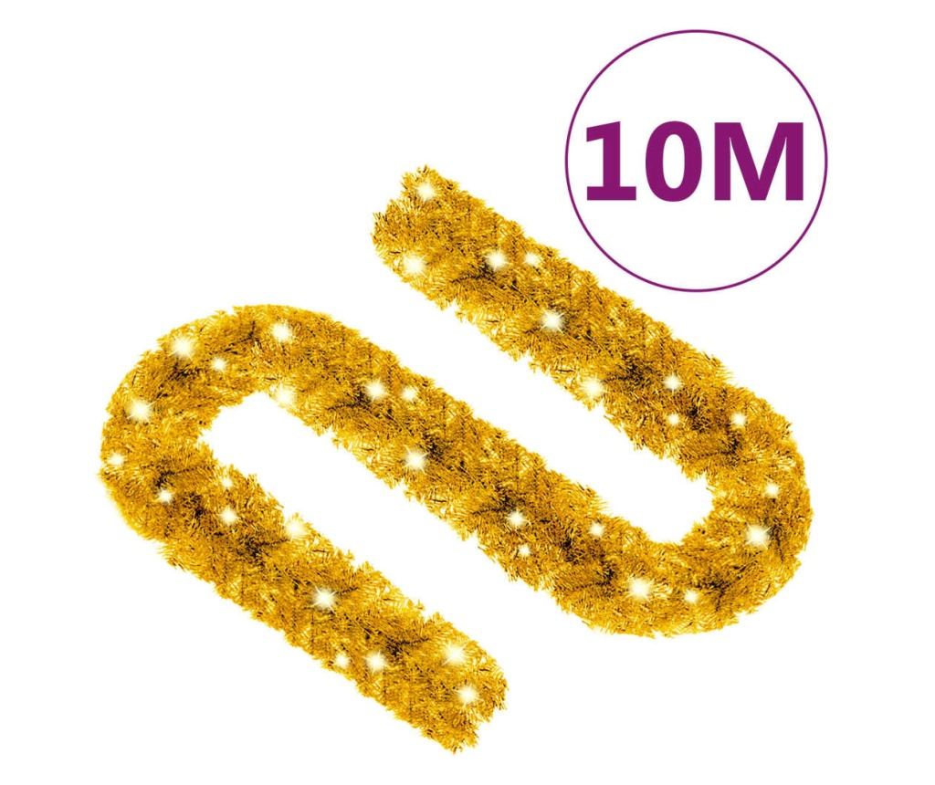 Božićna girlanda s LED svjetlima, zlatna, 10 m - 8