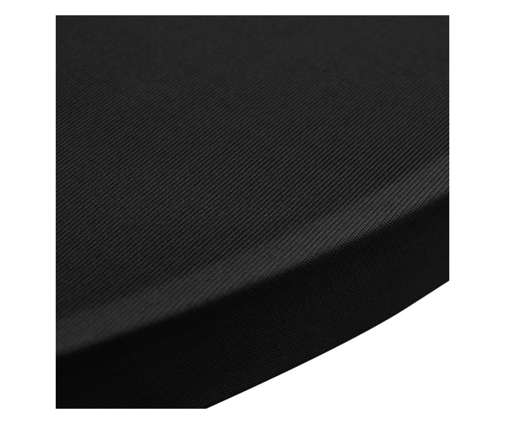 Navlaka za stol za stajanje Ø 80 cm crna rastezljiva 4 kom - 7