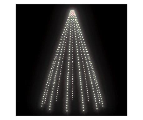 Лампички за елха с 500 LED студено бяло 500 см закрито/открито