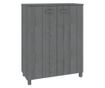 Pantofar, gri inchis, 85x40x108 cm, lemn masiv de pin