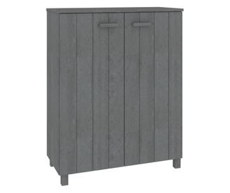 Pantofar, gri inchis, 85x40x108 cm, lemn masiv de pin