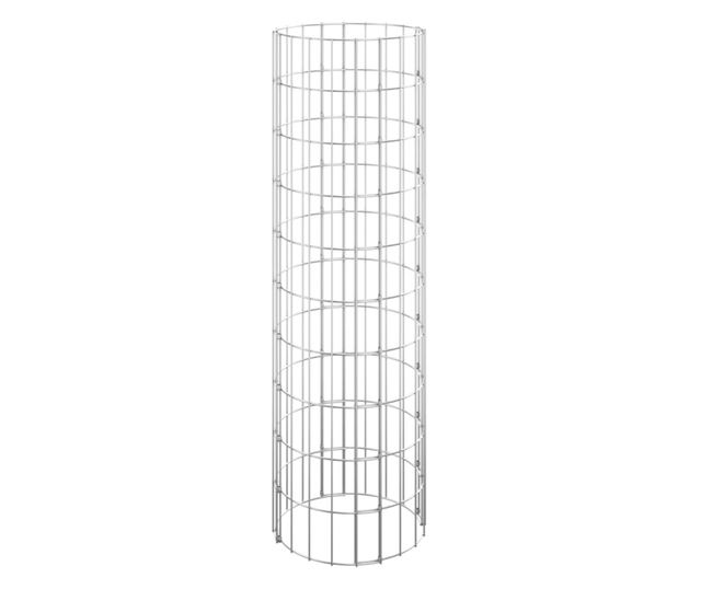 Strat înălțat gabion, Ø30x100 cm, oțel galvanizat, circular