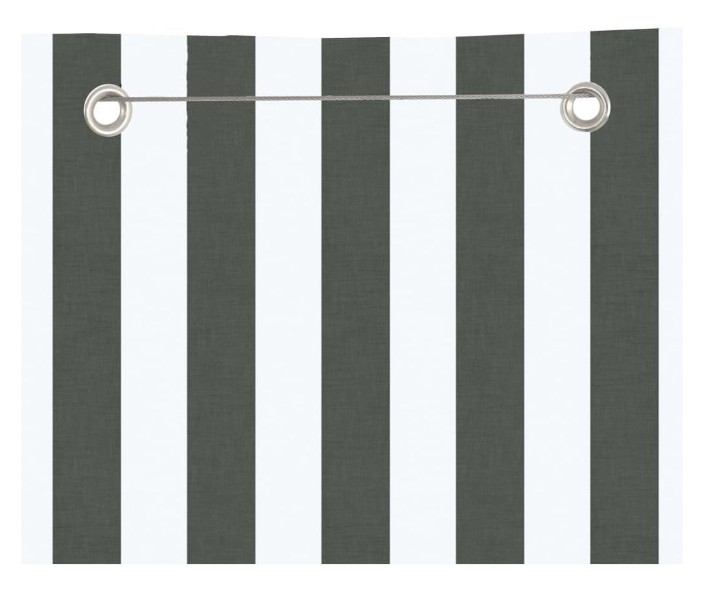 Διαχωριστικό Βεράντας Ανθρακί & Λευκό 140x240 εκ. Ύφασμα Oxford - 3