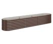 Градинска саксия, кафява, 224x40x36 см, прахово боядисана стомана thumbnail 2