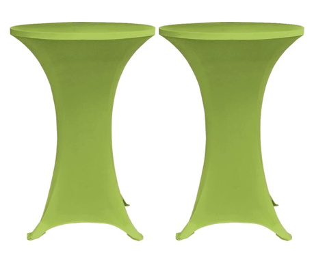 Husa elastica pentru masa, 60 cm, verde, 2 buc.