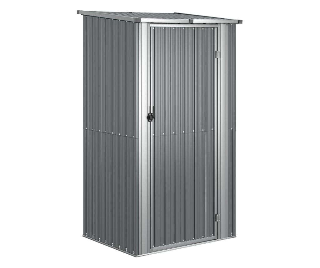 Градински навес, сив, 118,5x97x209,5 см, поцинкована стомана - 2