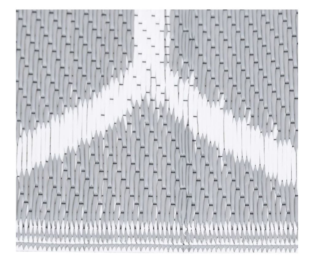 Килим за открито, сив, 80x250 см, PP - 4