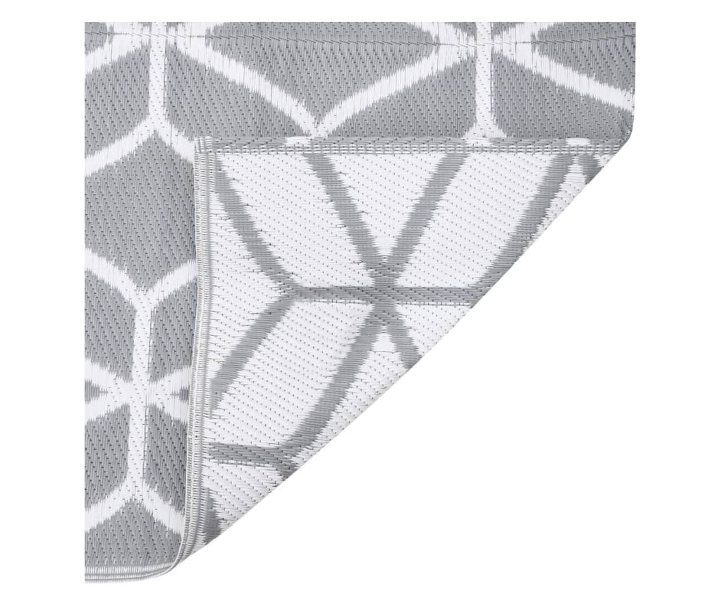 Килим за открито, сив, 80x250 см, PP - 5