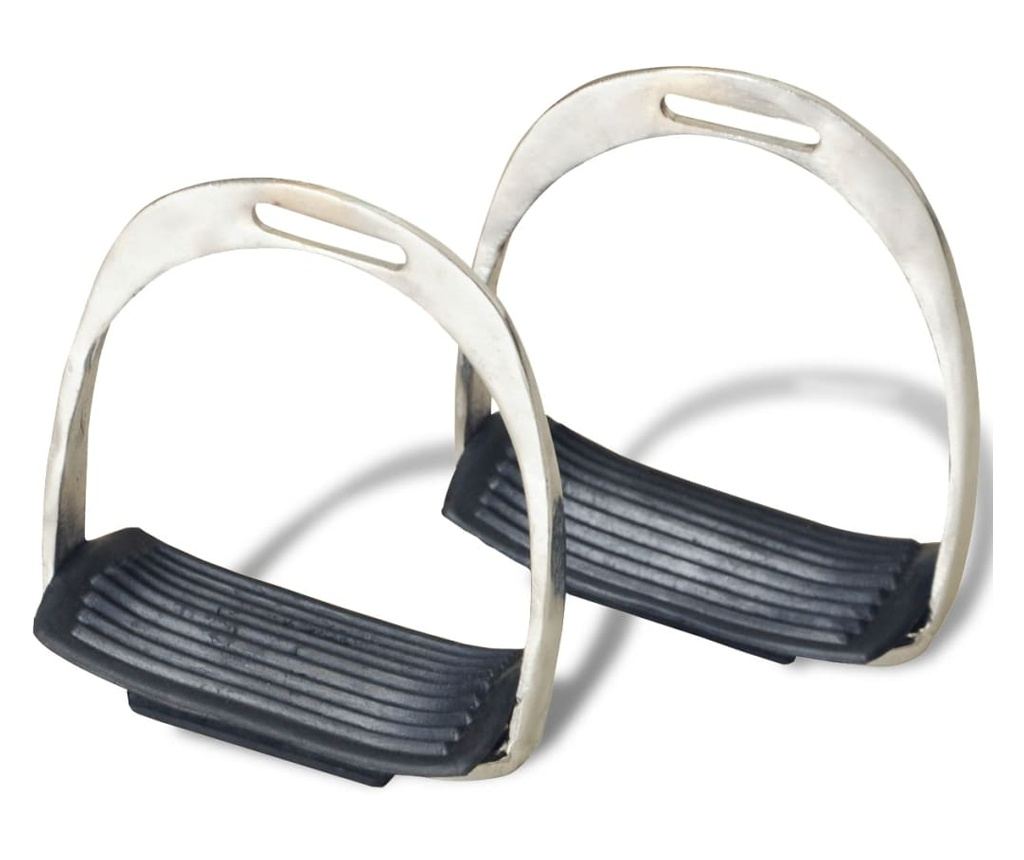 Jahalno Sedlo Set 17,5" Pravo Usnje Črne Barve 18 cm 5-v-1 - 9