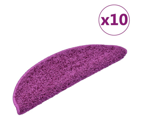 Covorase de scara, 10 buc., violet, 56x20 cm
