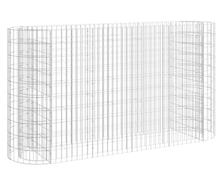 Strat inaltat gabion, 190x50x100 cm, fier galvanizat