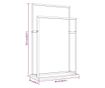 Suport de prosoape autonom, alb, 48x24x78,5 cm, fier