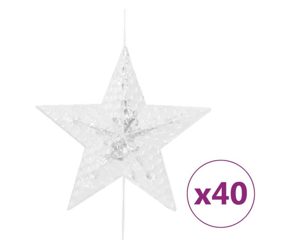 Instalacija svjetla tip zavjese zvijezde 200 LED plava 8 funkcija - 4