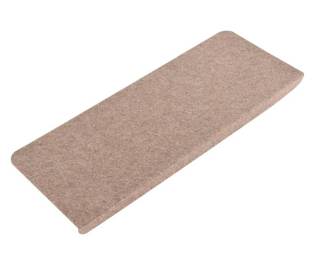 Samoljepljivi otirači za stepenice 15 kom 65 x 28 cm bež