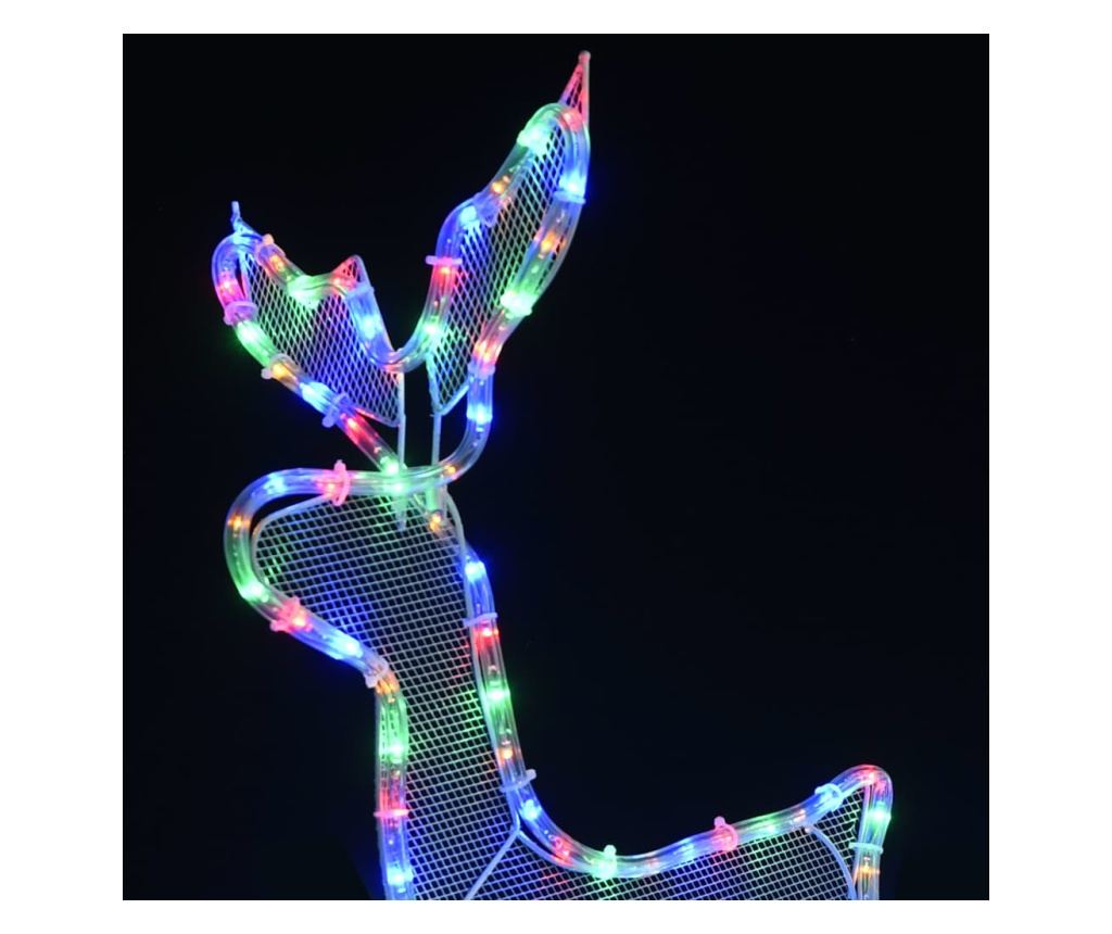 Božićna rasvjeta, jelen i saonice, mreža, 432 LED diode - 4
