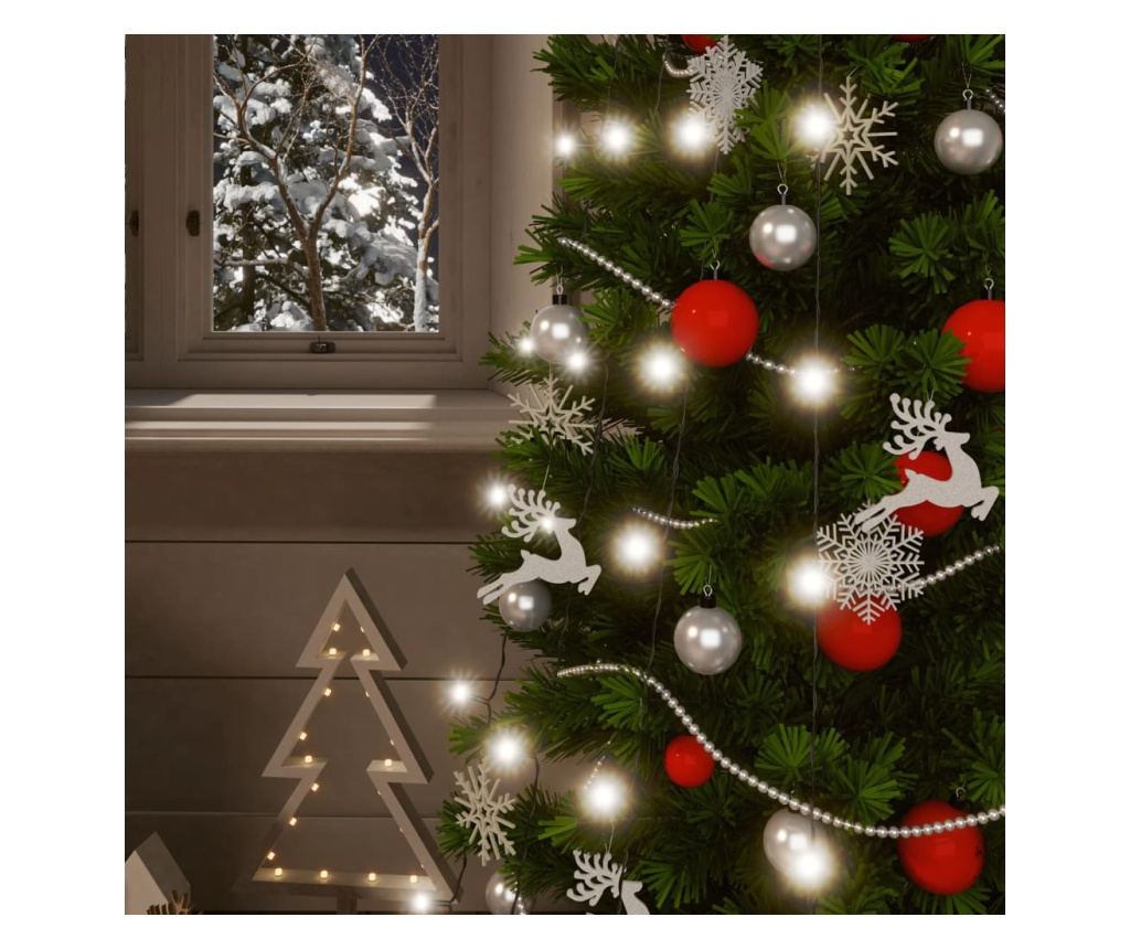 Solarna bajkovita svjetla 2 kom x 200 LED hladno bijela unutarnja/vanjska - 3