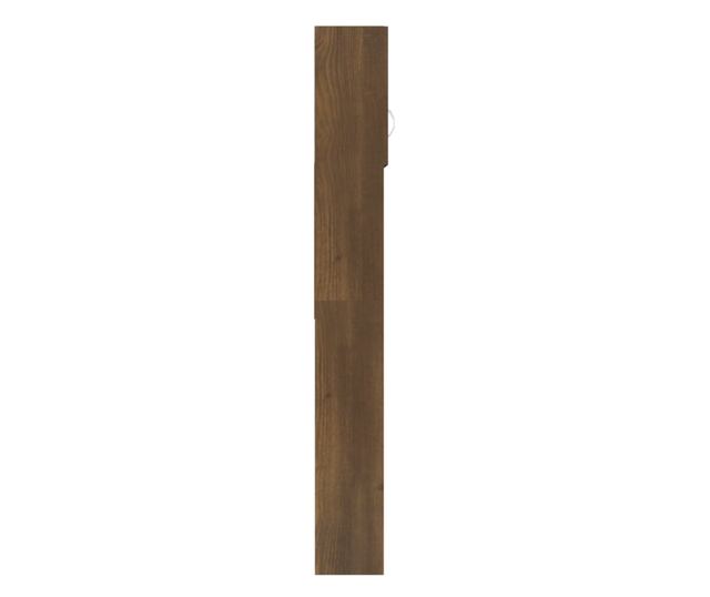 Шкаф за баня, кафяв дъб, 64x25,5x190 см