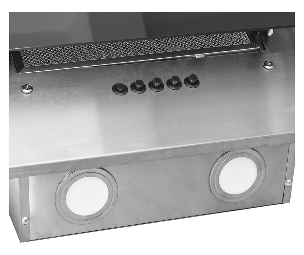 Стенен абсорбатор, 90 см, инокс и закалено стъкло, сребрист - 13