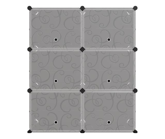 Suport de pantofi, negru, 84,5x31x93,5 cm, PP