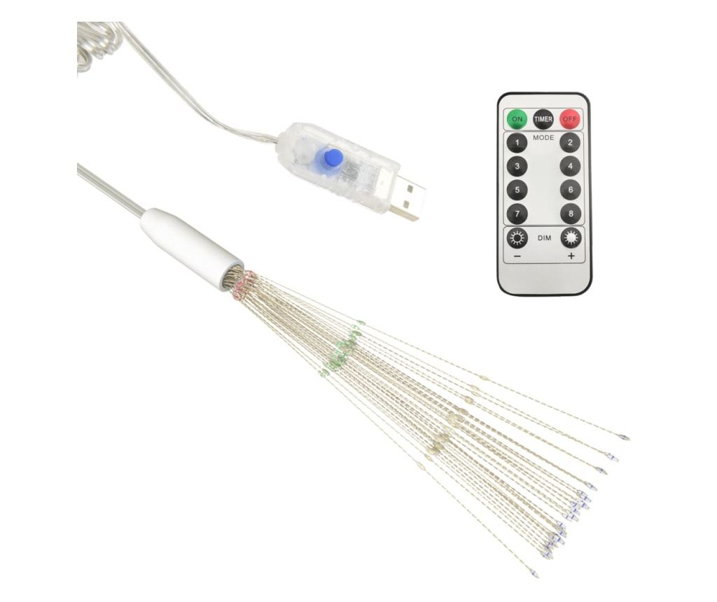 Božićna svjetiljka s vatrometom, 140 LED-ica, višebojna, 20 cm - 7