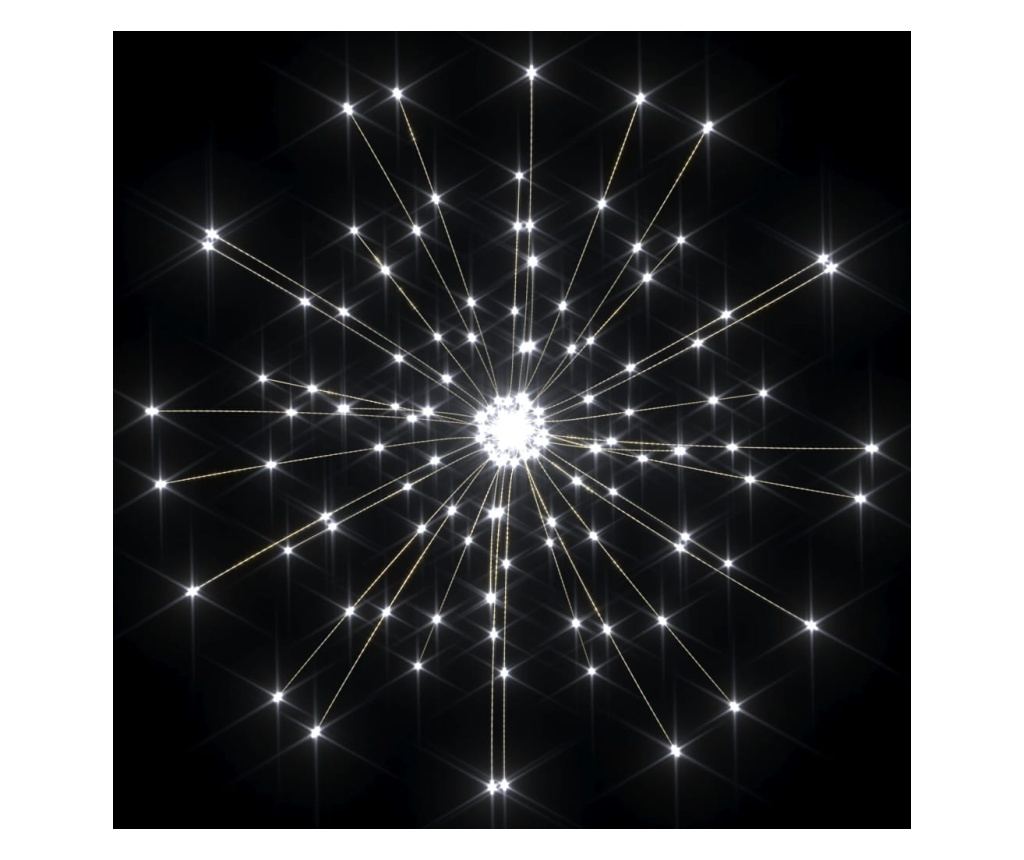 Božićna svjetiljka s vatrometom, 140 LED-ica, hladno bijela, 20 cm - 4