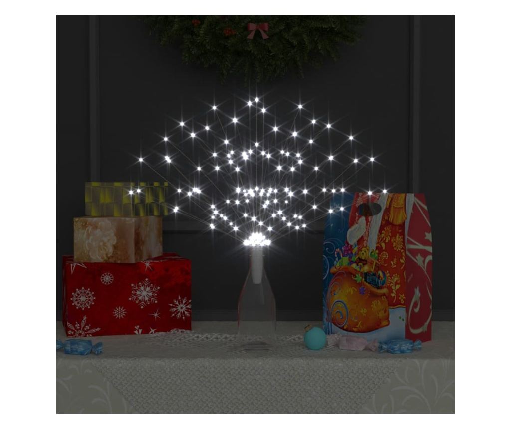 Božićna svjetiljka s vatrometom, 140 LED-ica, hladno bijela, 20 cm - 5