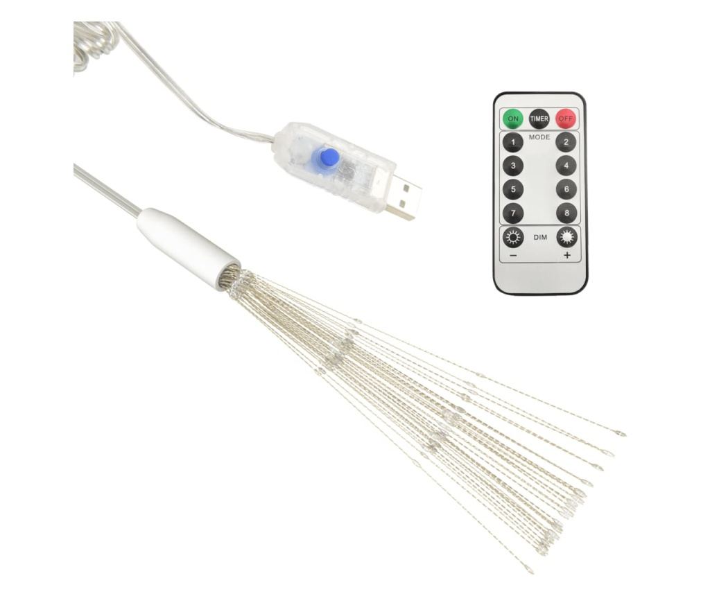 Božićna svjetiljka s vatrometom, 140 LED-ica, hladno bijela, 20 cm - 7