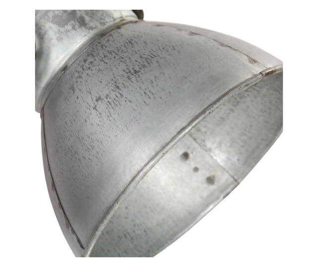 Industrijska stenska svetilka srebrna 65x25 cm E27
