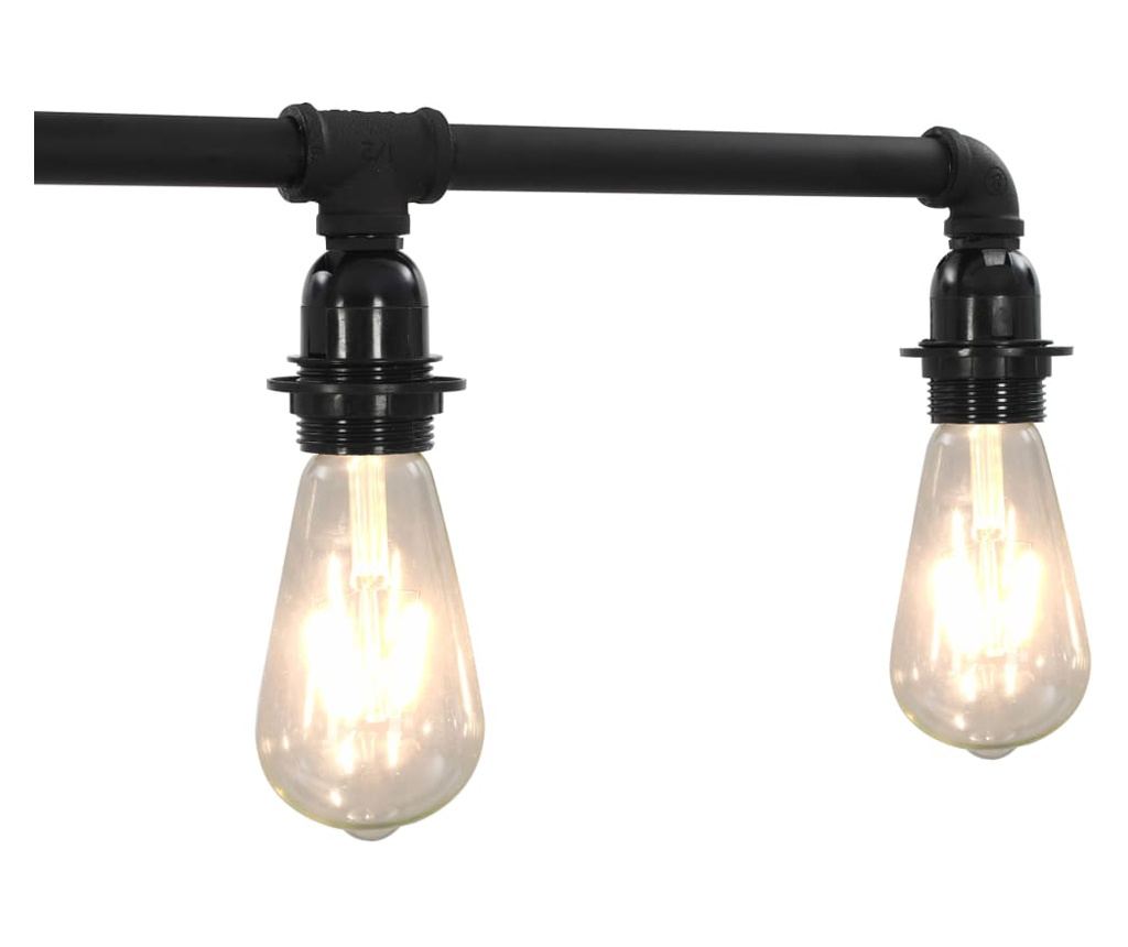 Полилей, черен, 5 крушки x E27 - 5