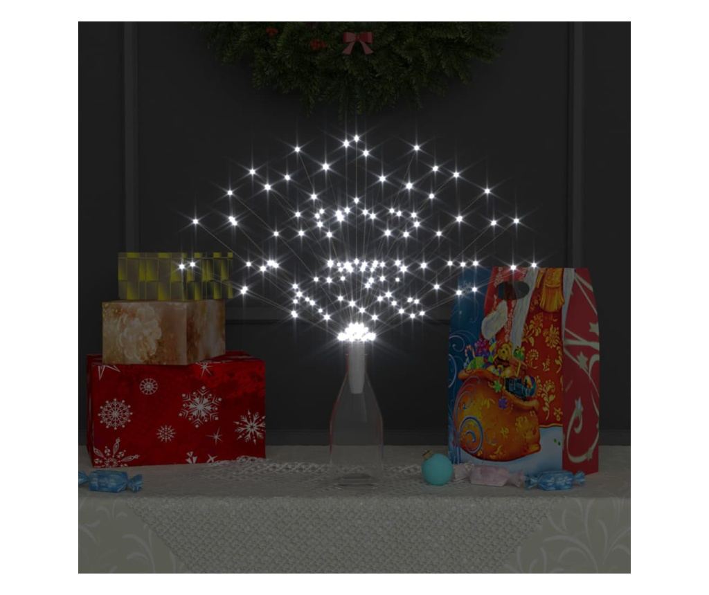 Božićne svjetiljke s vatrometom, 4 kom., 560 LED, hladno bijelo, 20 cm - 6