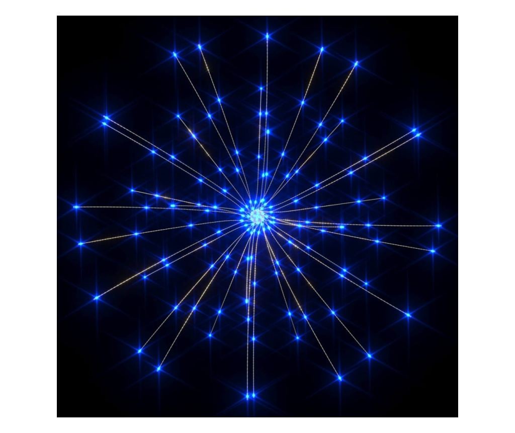 Božićne svjetiljke s vatrometom 10 kom. 1400 LED plava 20 cm - 6