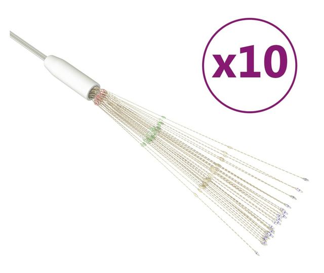 Božićne svjetiljke s vatrometom 10 kom. 1400 LED višebojne 20 cm