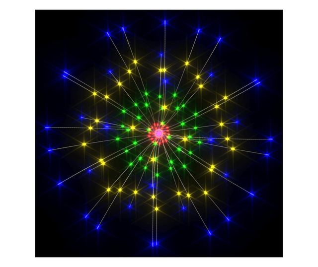 Božićne svjetiljke s vatrometom 10 kom. 1400 LED višebojne 20 cm