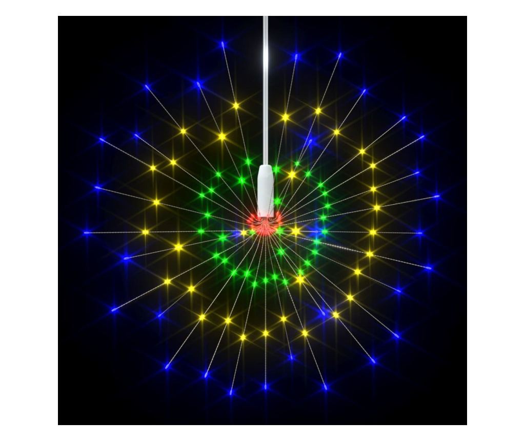 Božićne svjetiljke s vatrometom, 2 kom., 280 LED višebojne 20 cm - 4