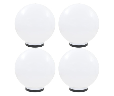 Lampi glob cu LED, 4 buc., 40 cm, PMMA, sferic