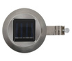 Lampi solare de exterior LED, 12 buc., alb, 12 cm, rotund