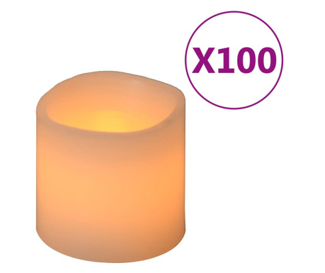 Električne LED svečke 100 kosov toplo bele
