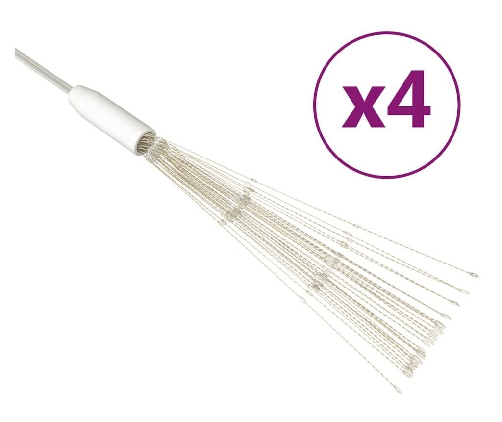 Božićne svjetiljke s vatrometom, 4 kom., 560 LED, hladno bijelo, 20 cm - 2