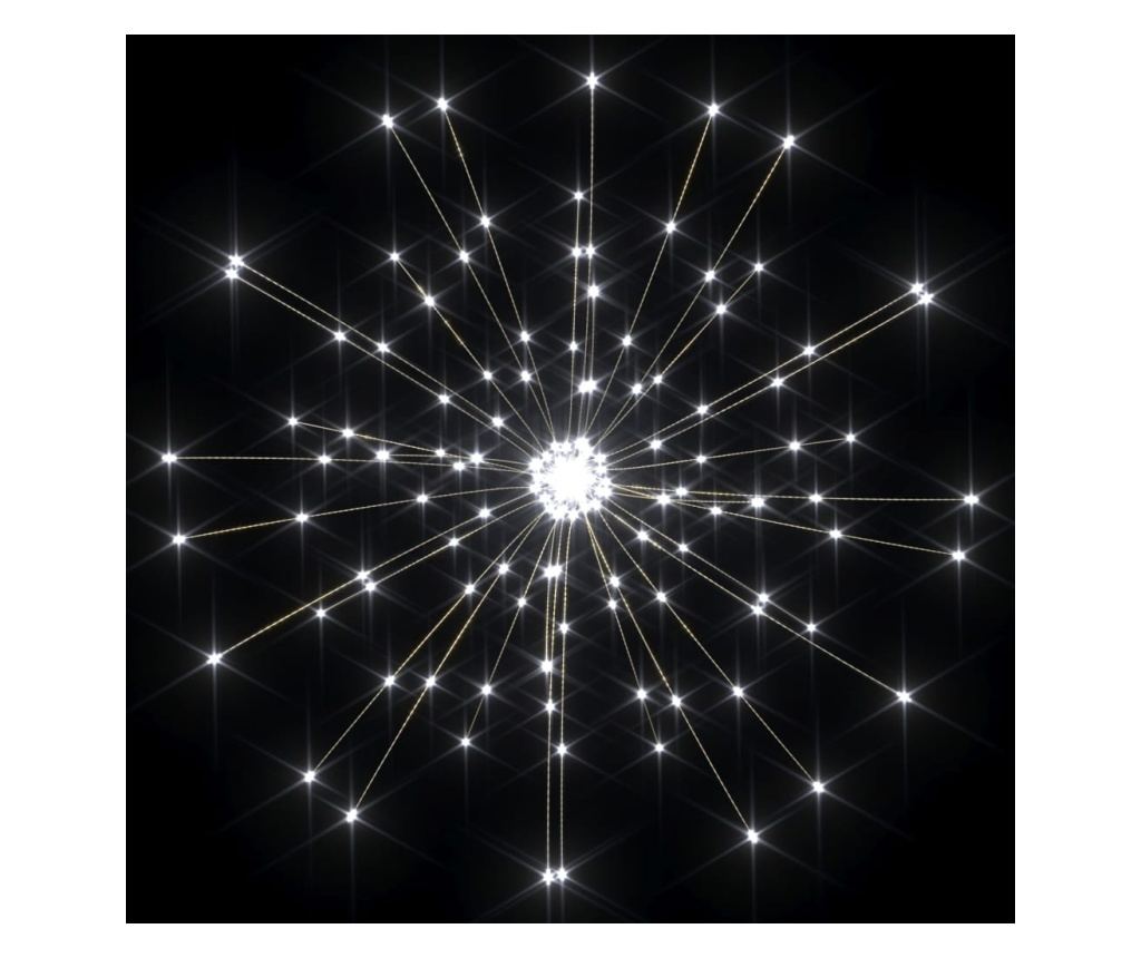 Božićne svjetiljke s vatrometom, 4 kom., 560 LED, hladno bijelo, 20 cm - 5