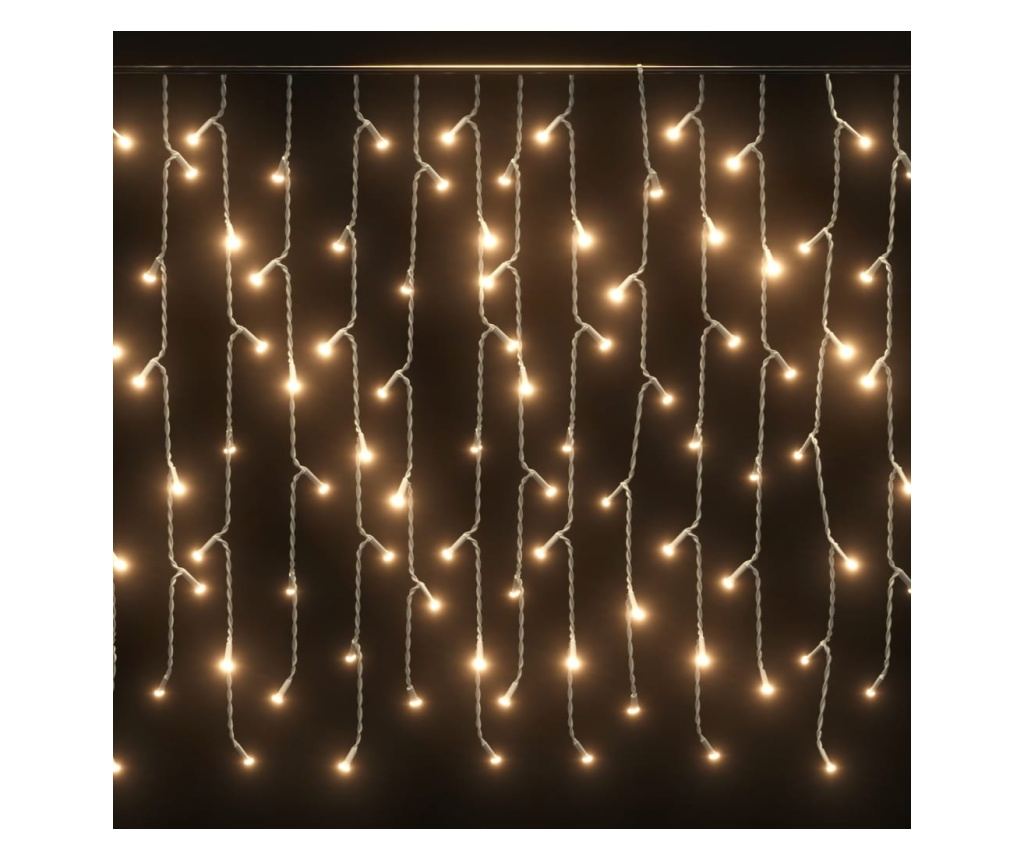 Ledene lampice za zavjese 400 Toplo bijelih LED dioda 10 m 8 funkcija - 4