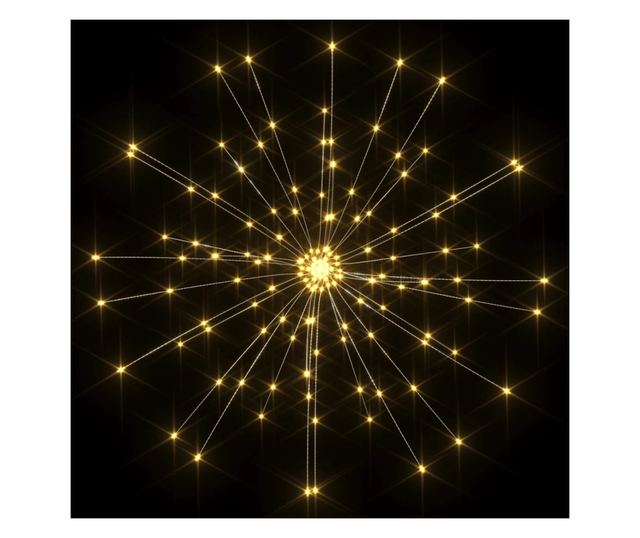 Božićne svjetiljke s vatrometom, 4 kom., 560 LED, toplo bijelo, 20 cm