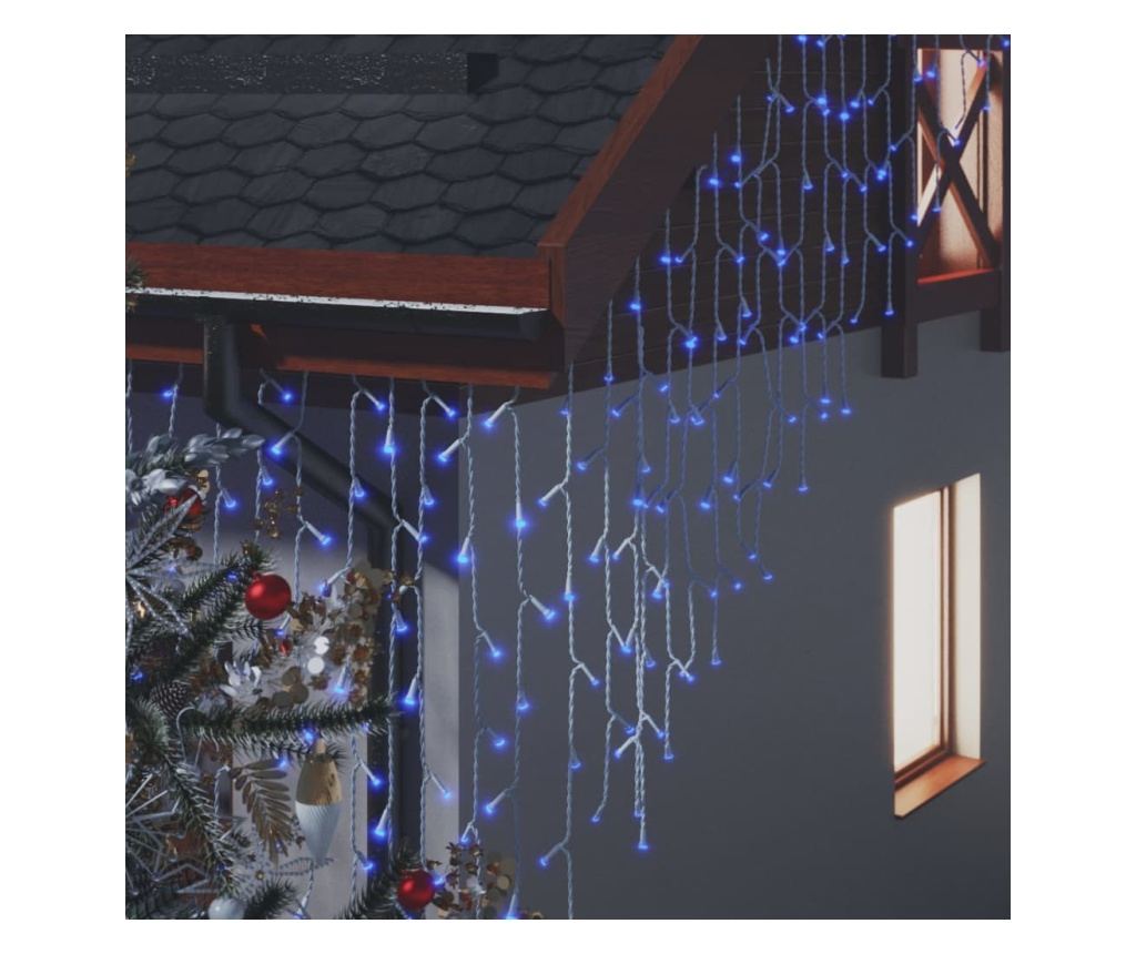 Svjetla za zavjese tipa led 400 LED plava 8 funkcija 10 m - 3