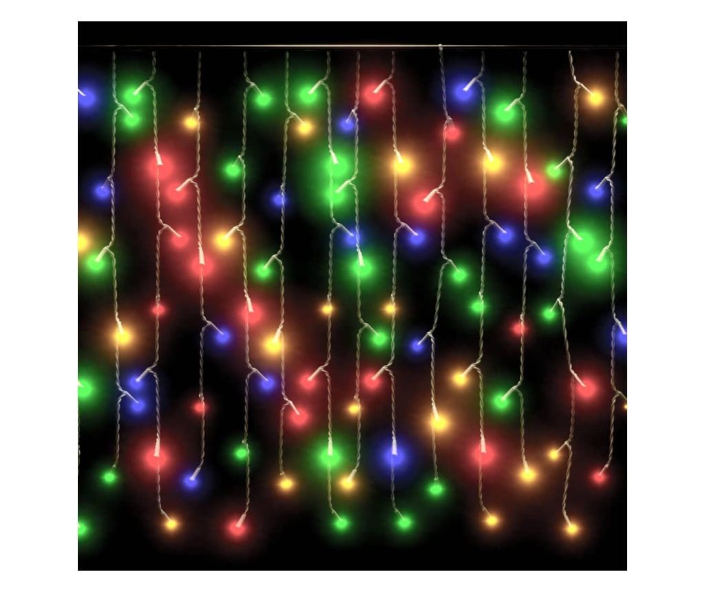 Lumini de perdea tip gheață 400 LED-uri colorate 8 funcții 10 m - 4