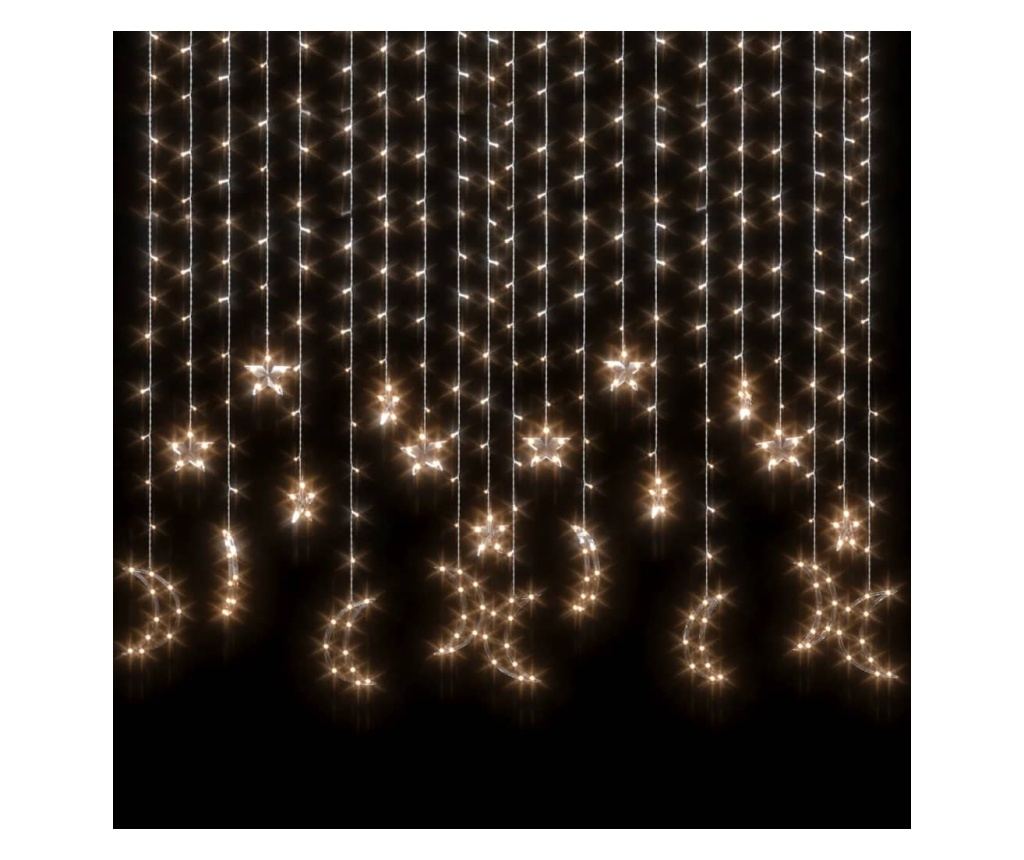 Svjetla mjeseca i zvijezda, 345 LED-ica, toplo bijelo, s daljinskim upravljačem - 5