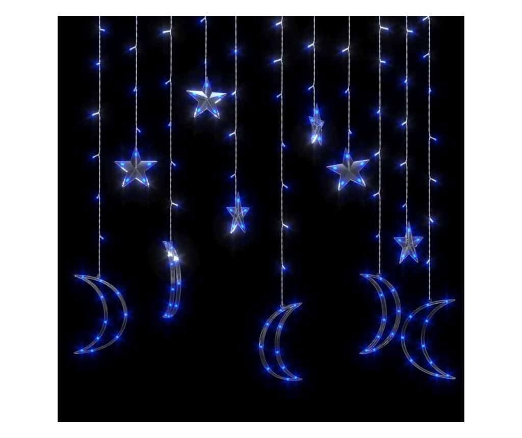 Svjetla mjeseca i zvijezda, 138 LED-ica, plava, s daljinskim upravljačem - 4
